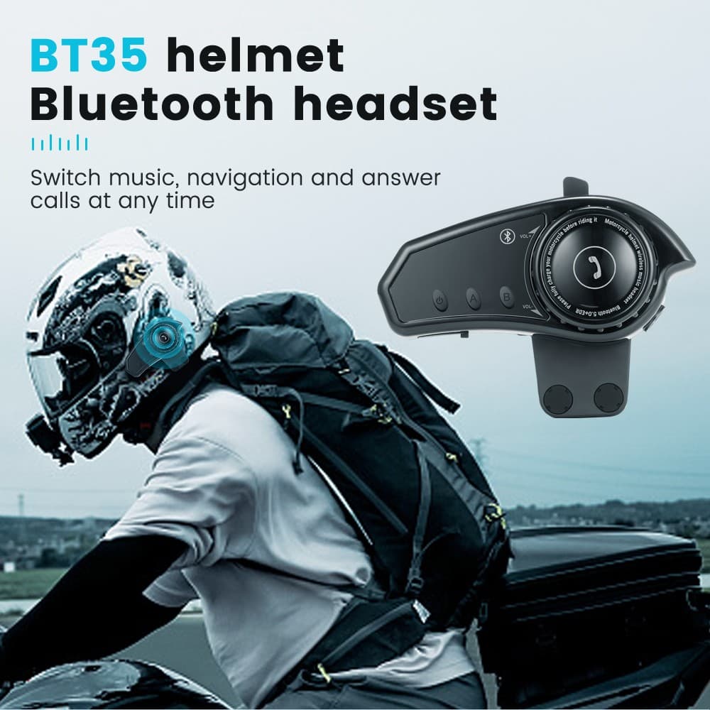 BT35 Waterproof Noice Reduction Motorcycle Helmet Wireless Headset view 1