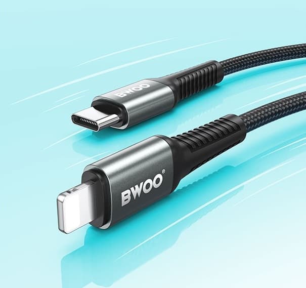 Bwoo X288C-L 3 Meter USB‑C To Lightning Fast Charging Cable PD 27W Nylon Braided view 5