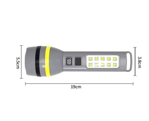 CH-24084 Rechargeable Torchlight High-Power WickBattery DisplaySide Light Telescopic Zoom view 4