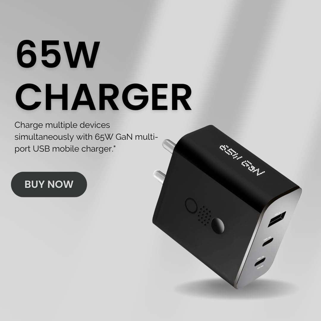 CMF Gan 65W 3 Port USB Type C Wall Charger Adapter For Nothing Phone view 2