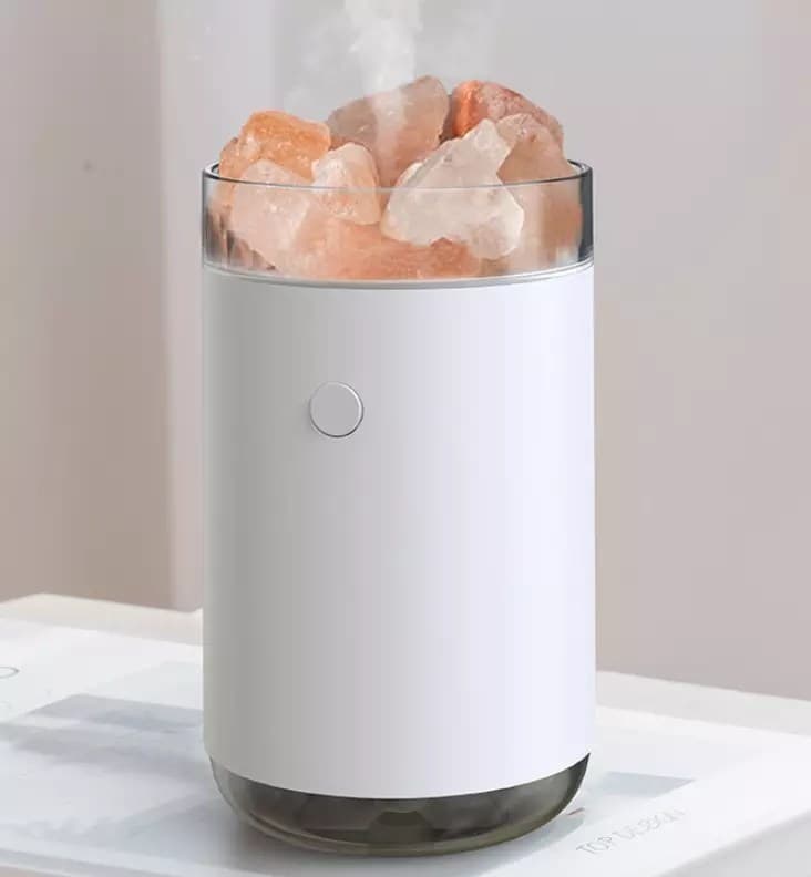 Crystal Salt Stone Desktop Aromatherapy Essential Oil Air Humidifier view 1
