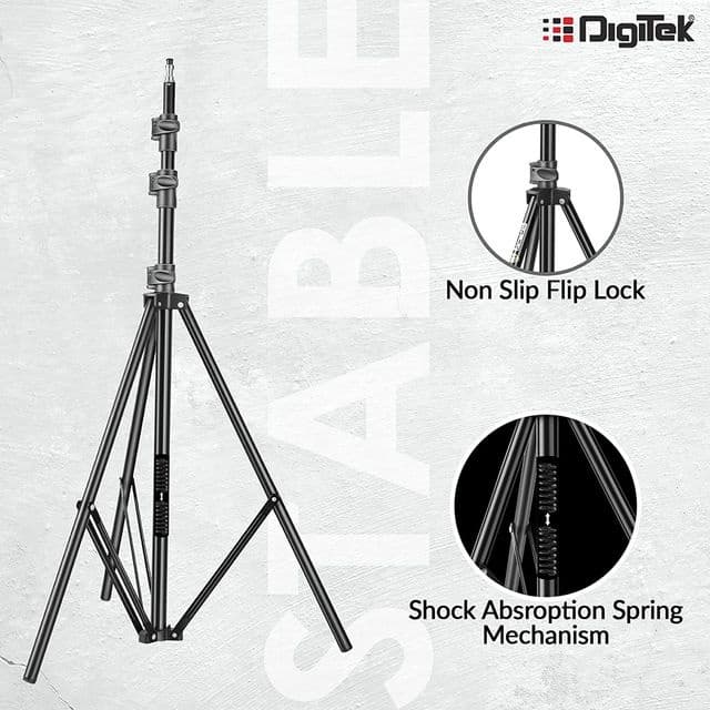 Digitek DLS 009 FT 275cm Adjustable Tripod Shock Absorption Spring Mechanism view 4