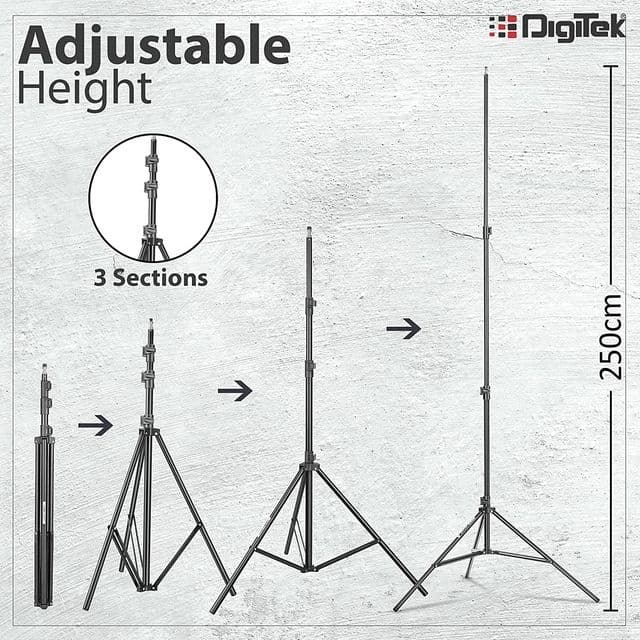 Digitek DLS 009 FT 275cm Adjustable Tripod Shock Absorption Spring Mechanism view 5
