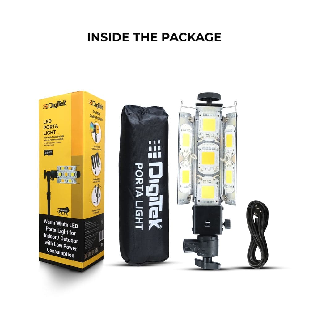 Digitek DPL 700 Porta Light With 7 COB LED Warm White Light for Photography & Video Shoots view 6
