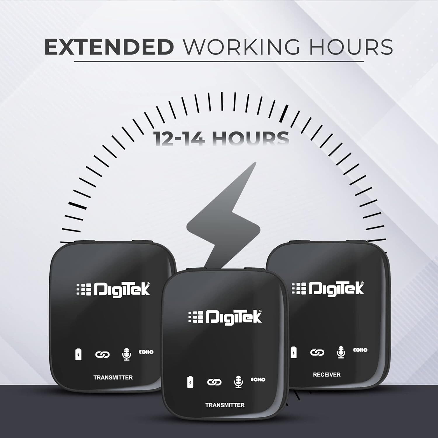 Digitek® DWM 101 Wireless Microphone System Professional ANC Noise Reduction 100M Range view 5