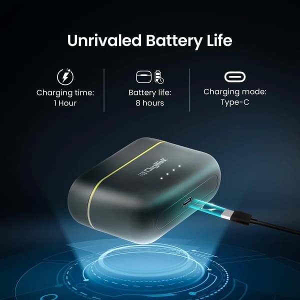 Digitek DWM 103 Mini 2-in-1 Wireless Mic, 40m Range, 6Hr Battery, Noise Reduction, iOS/Android view 2