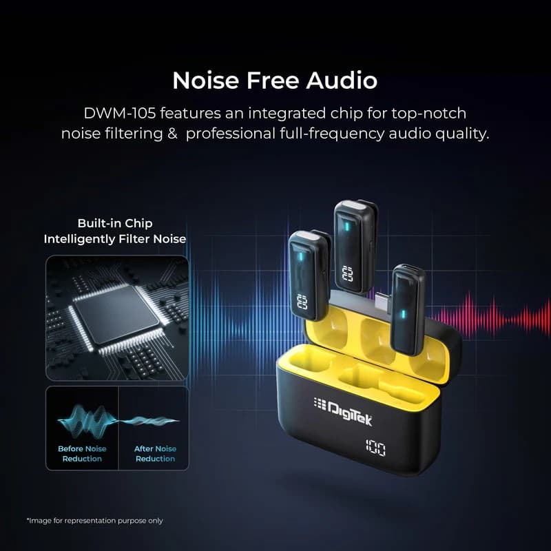 Digitek DWM 105 2 In 1 Wireless Microphone With ANC Mode view 2