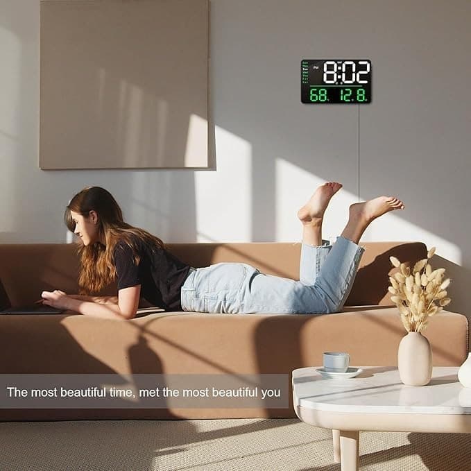 Display Temperature Wall Digital Clock Temperature Date & Week view 4