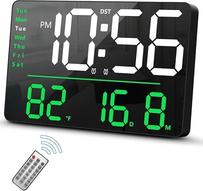 Display Temperature Wall Digital Clock Temperature Date & Week view 1
