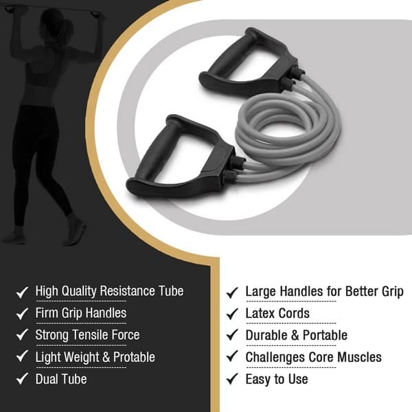 Double Toning Tube Resistance Band Body Enhancer For Women & Men view 3