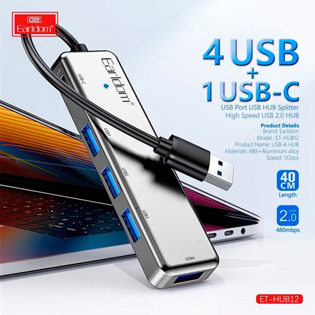 Earldom ET-HUB12 5 Port USB Hub view 1