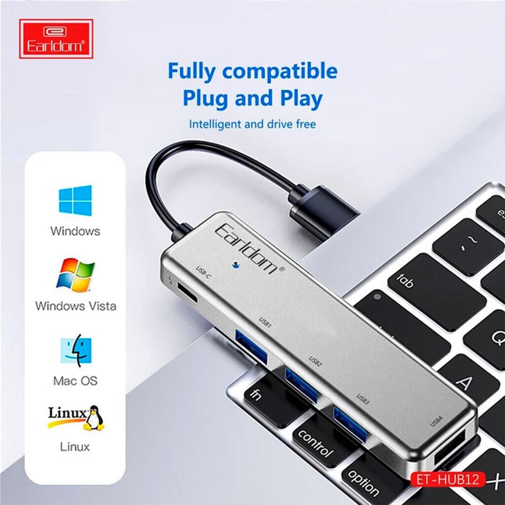 Earldom ET-HUB12 5 Port USB Hub view 3