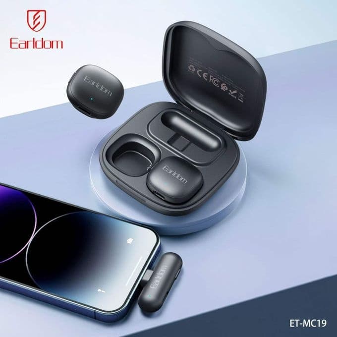 Earldom ET MC19 Magnetic Clip Wireless Lavalier Microphone Type C view 2