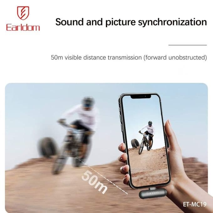 Earldom ET MC19 Magnetic Clip Wireless Lavalier Microphone Type C view 3