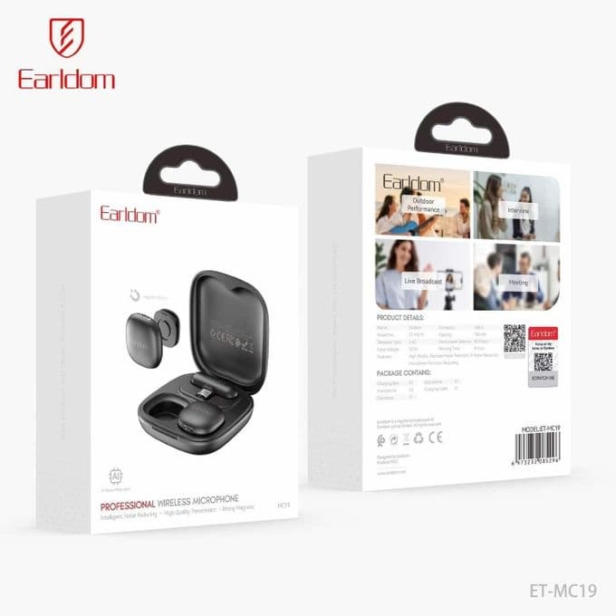 Earldom ET MC19 Magnetic Clip Wireless Lavalier Microphone Type C view 5