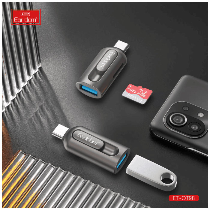 Earldom ET OT98 2 In 1 OTG Card Reader USB C Connector view 2