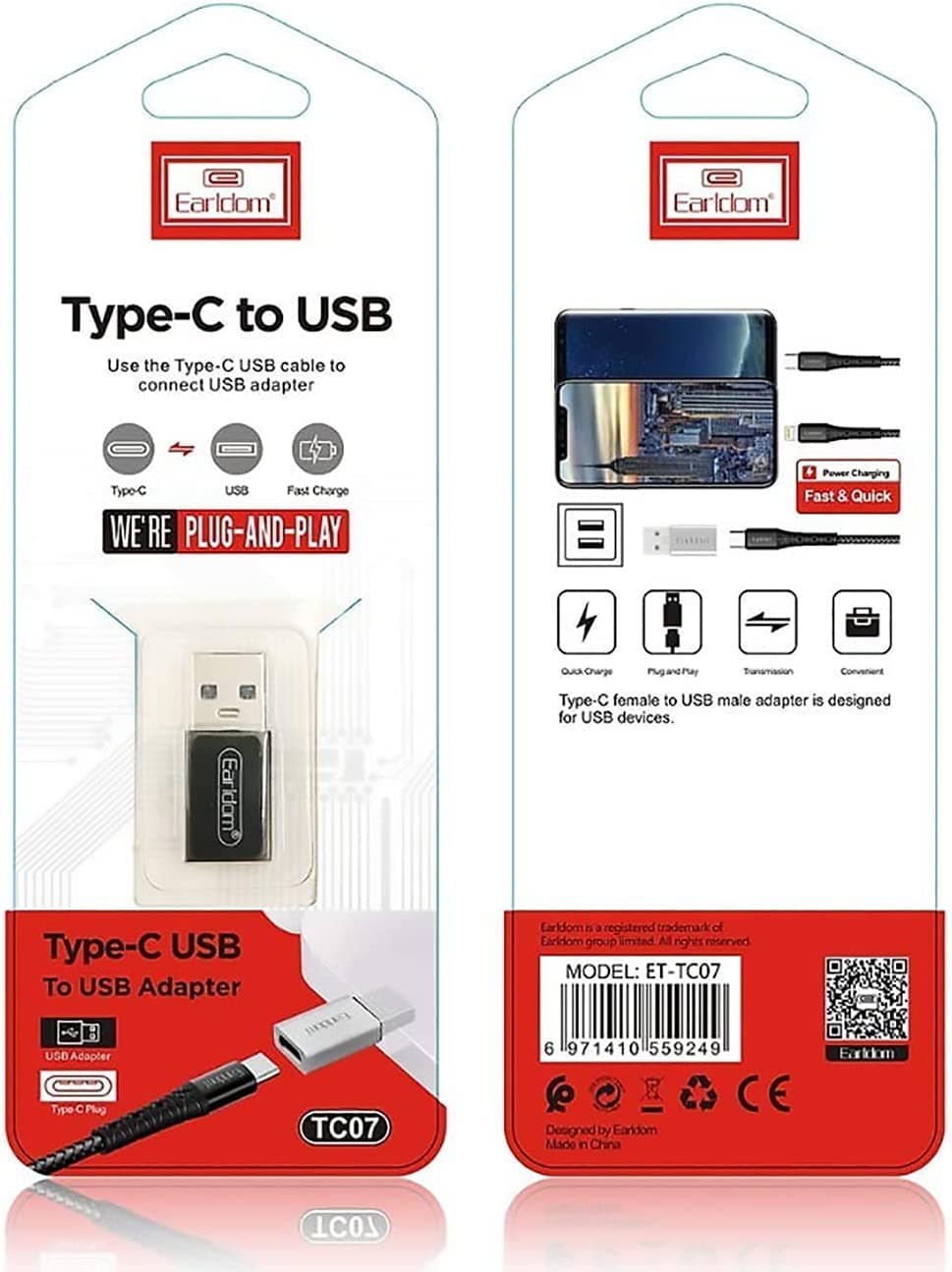 Earldom ET-TC07 Type C To USB view 3