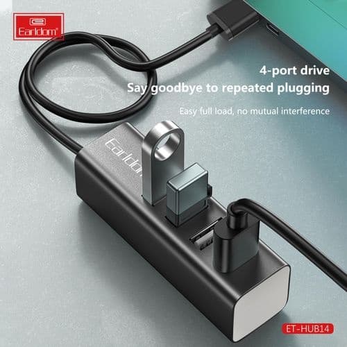 Earldom HUB14 USB Hub 4 Ports, Black view 5