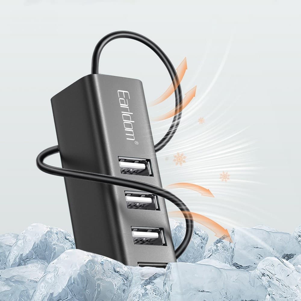 Earldom HUB14 USB Hub 4 Ports, Black view 3
