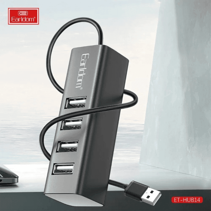 Earldom HUB14 USB Hub 4 Ports, Black view 1