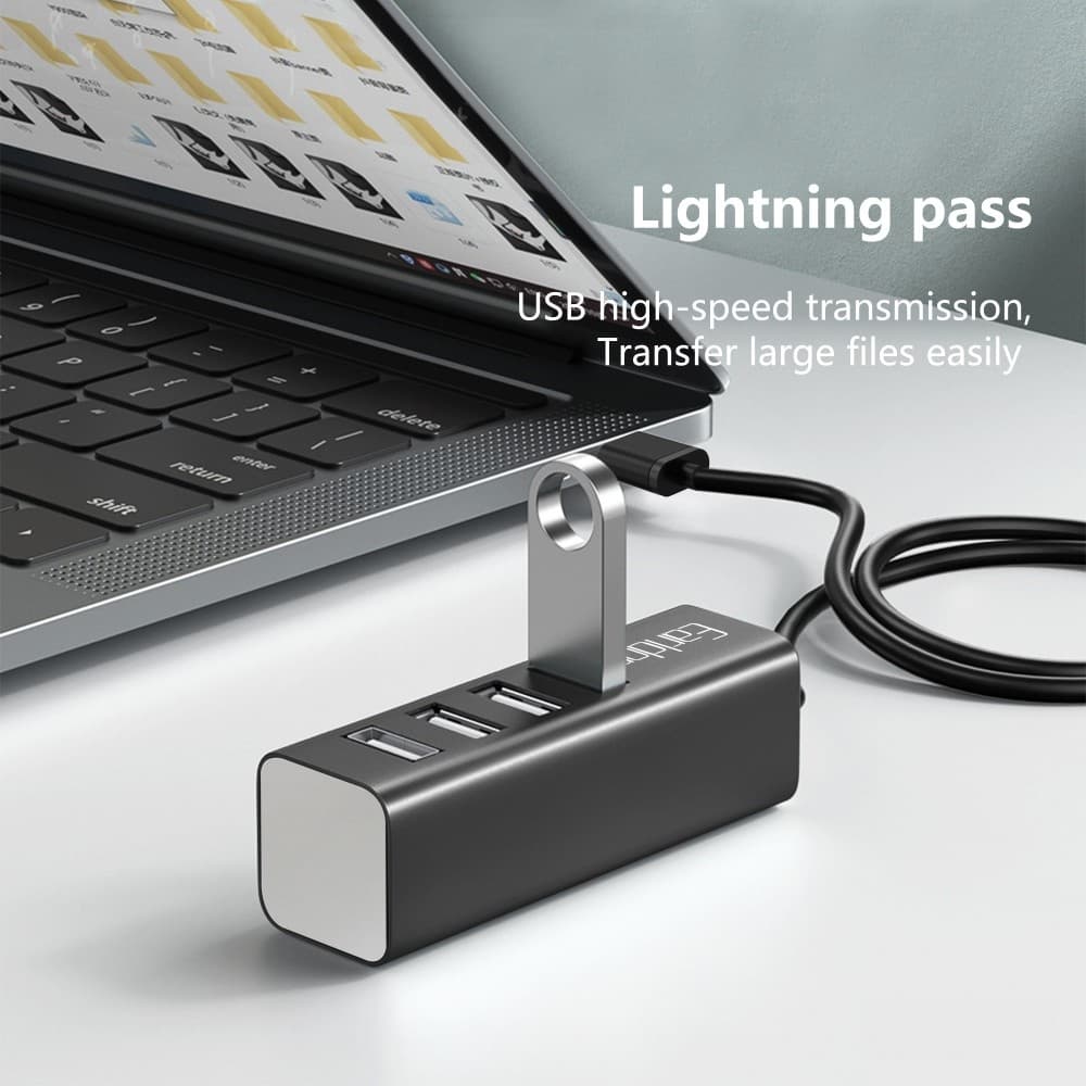 Earldom HUB14 USB Hub 4 Ports, Black view 2
