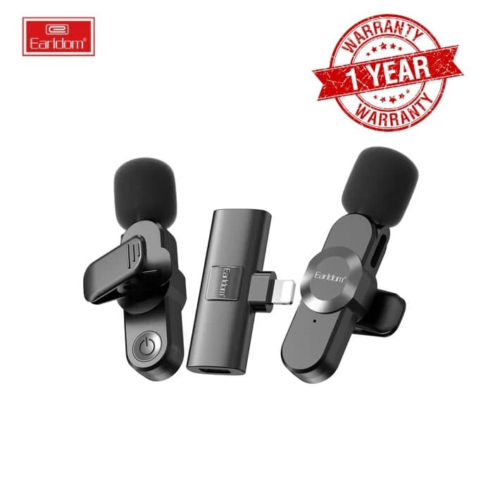 Earldom MC8L Lightning Wireless Double Microphone view 1
