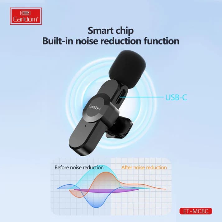 Earldom MC8L Lightning Wireless Double Microphone view 2