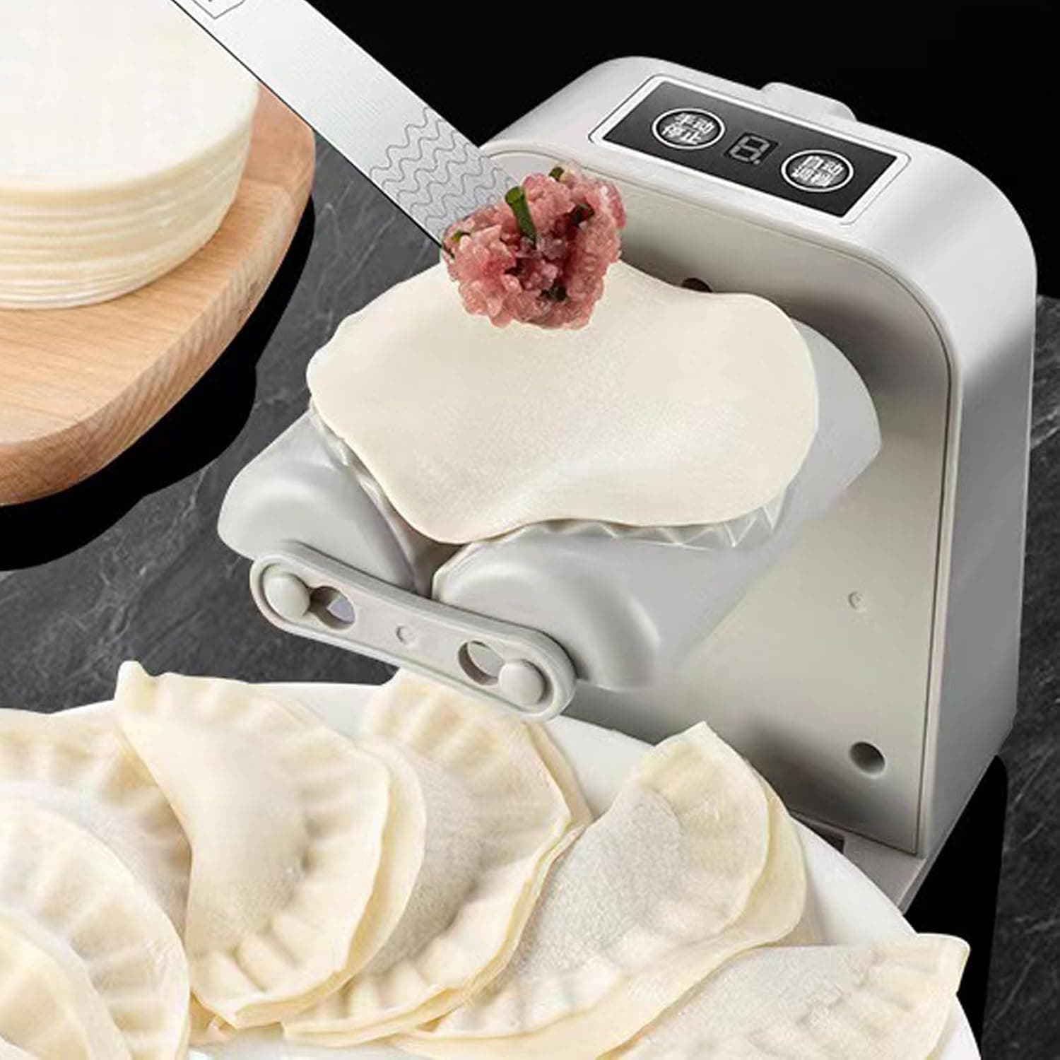 Electric Automatic Dumpling Momo Maker Fast Gyoza Pierogi Wonton Potsticker Mold view 1