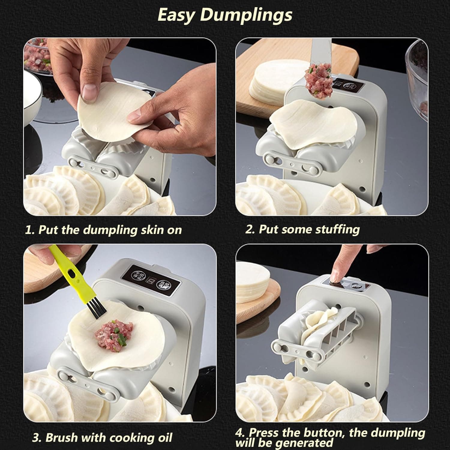 Electric Automatic Dumpling Momo Maker Fast Gyoza Pierogi Wonton Potsticker Mold view 4
