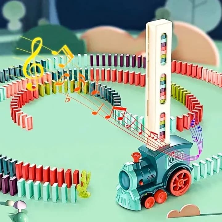 Electric Domino Train Set For Children view 4