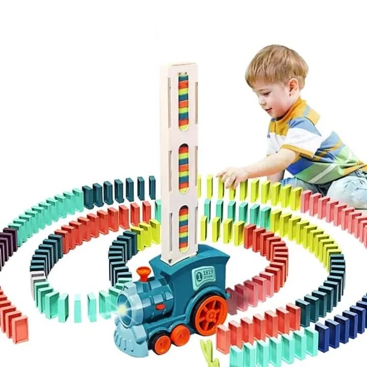 Electric Domino Train Set For Children view 1