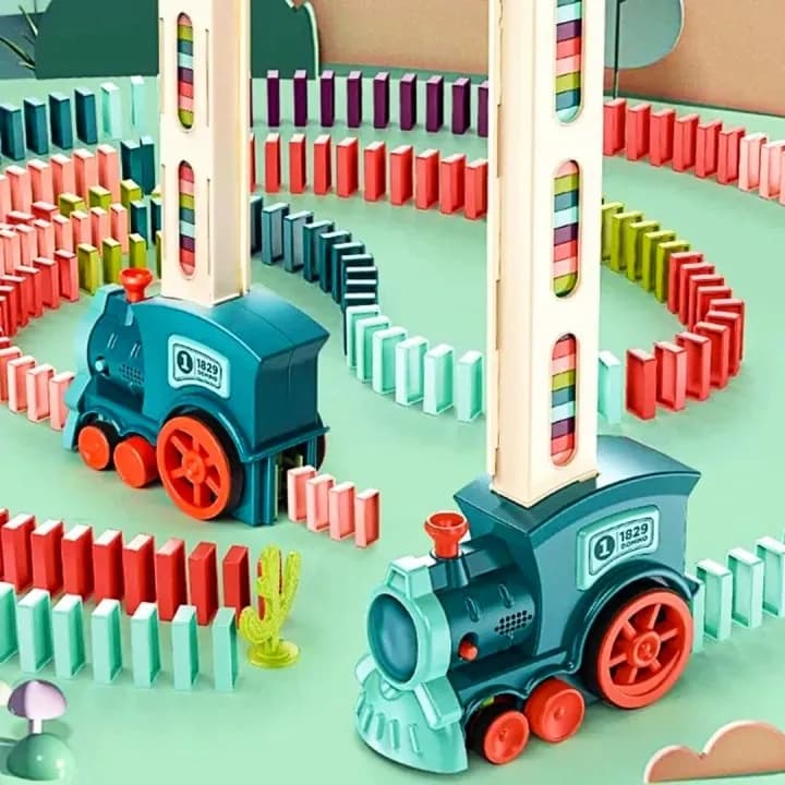 Electric Domino Train Set For Children view 3