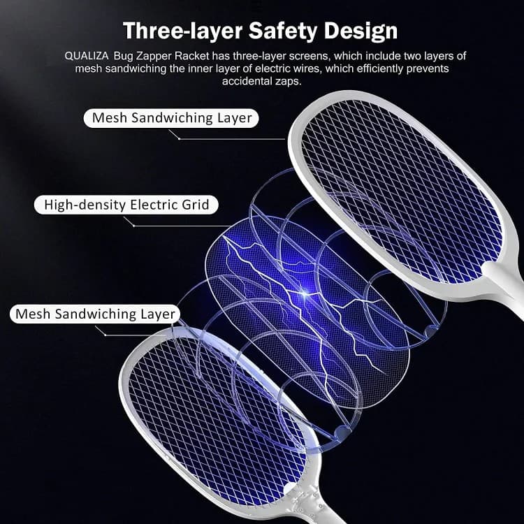 Electromax Mosquito Bat 2 In 1 Electric Rechargeable Killer Mosquito Bat Racket view 2