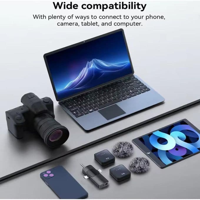 F11-2 Dual Wireless Microphone With 3 in 1 Receiver view 2