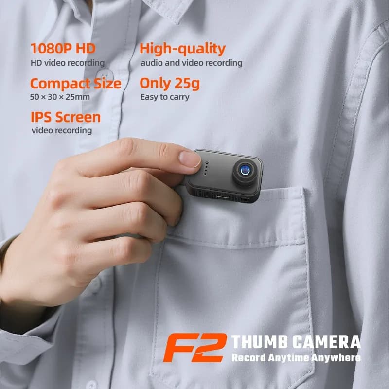 F2 Thumb Mini Camera - Mini Sports Cam DV Handheld Video Recorder Pocket Camera view 4