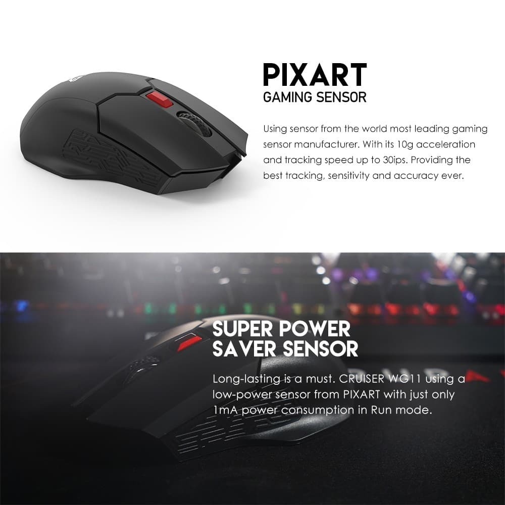 Fantech Cruiser WG11 Wireless 2.4GHZ Pro Gaming Mouse view 2