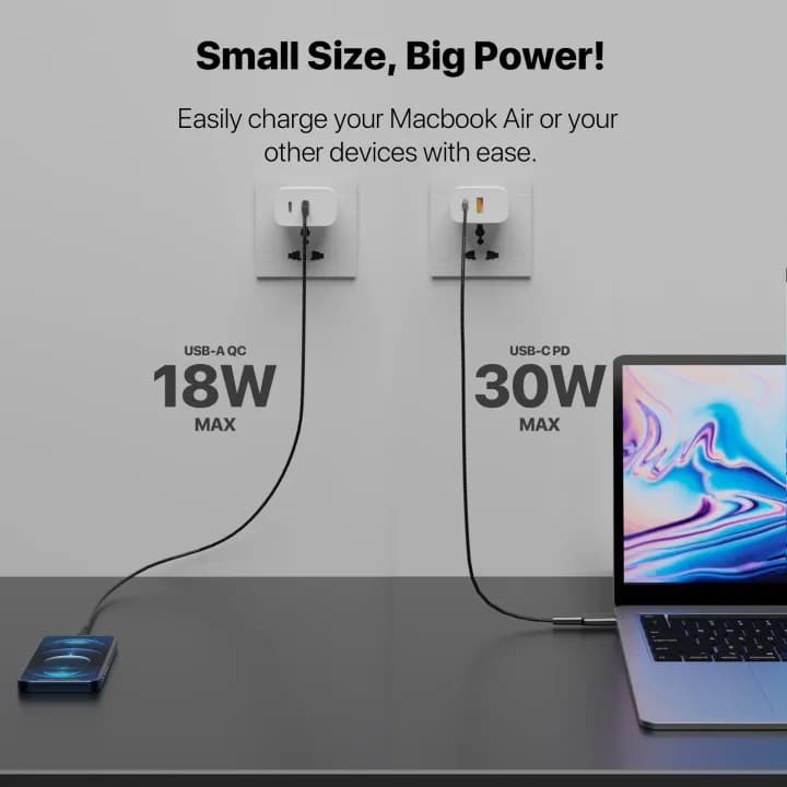 Fantech CWQ201 30w Wall Charger EU view 3