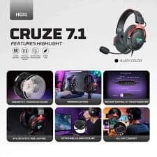 Fantech HG31 CRUZE 7.1 USB Gaming Headphone view 4