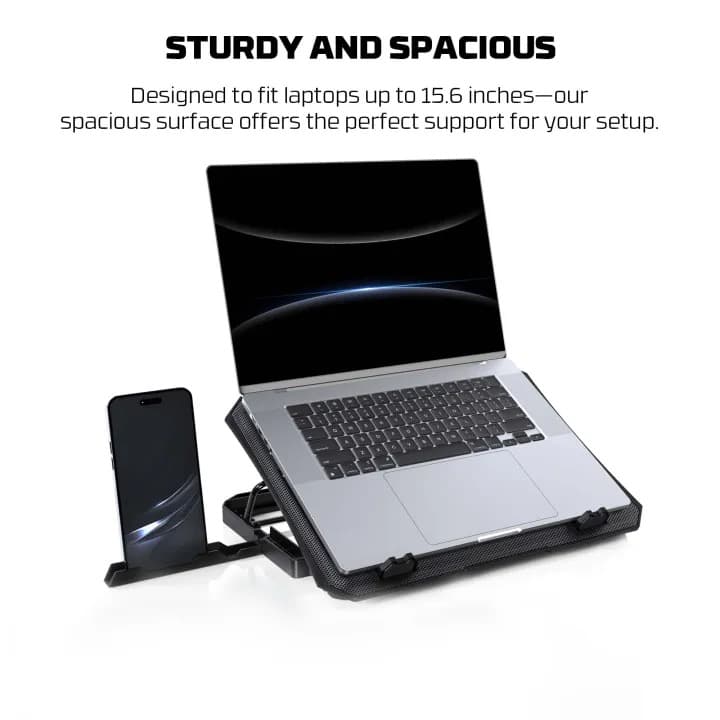 Fantech NC14 Notebook Cooler Cooling Fan With Phone Holder view 3