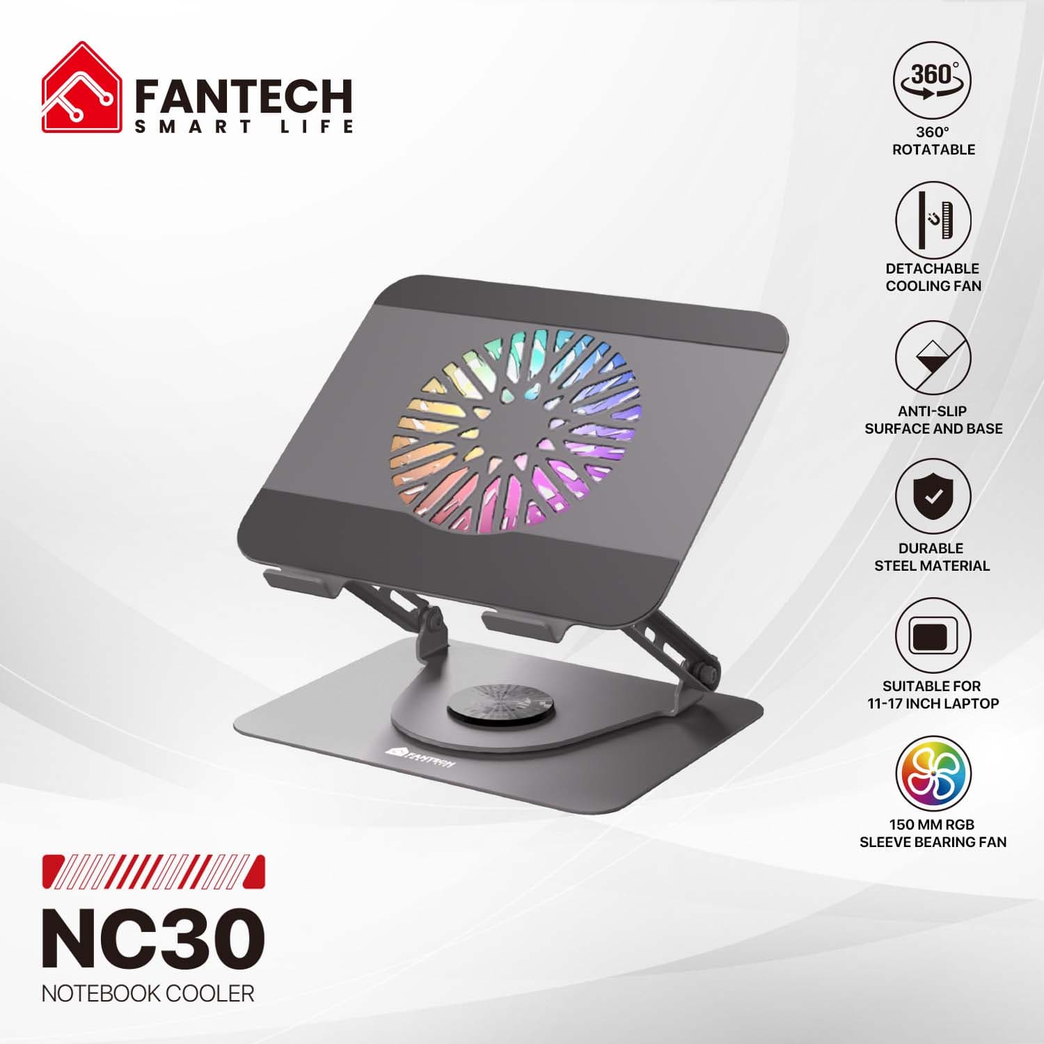 Fantech NC30 RGB Laptop Cooler Stand view 1