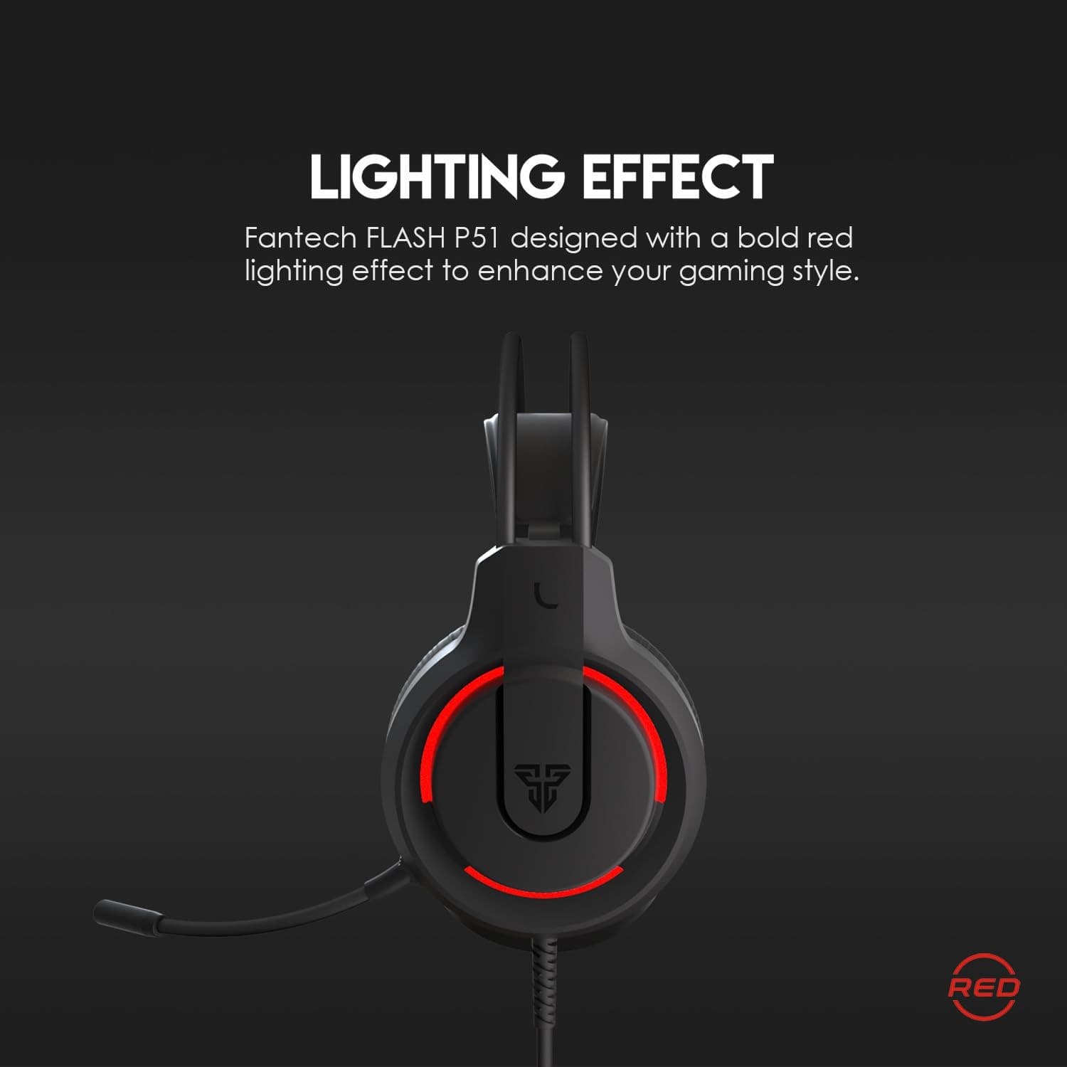 Fantech P51 5-in-1 Gaming Power Bundle With RGB Keyboard Mouse Mousepad Headset And Stand view 6