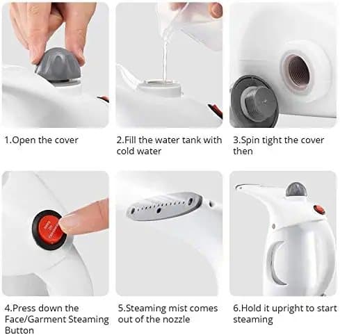 Fast Heat Up Portable Handheld Garment Facial Vapor Steamer view 3