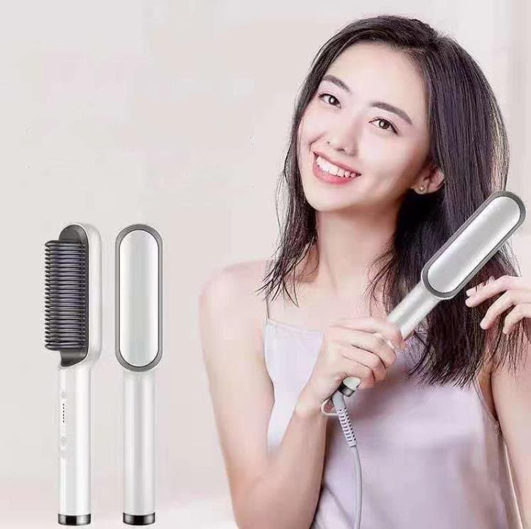 FH909 Electric Hair Straightener Comb 2 In 1 Hair Straight And Curly Styling Tool view 1