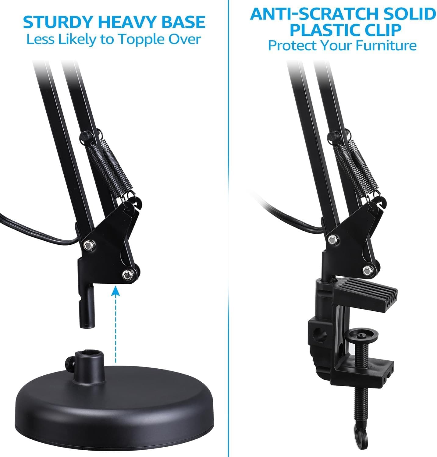Flexible Long Swing Arm Bulb Desk Lamp view 2
