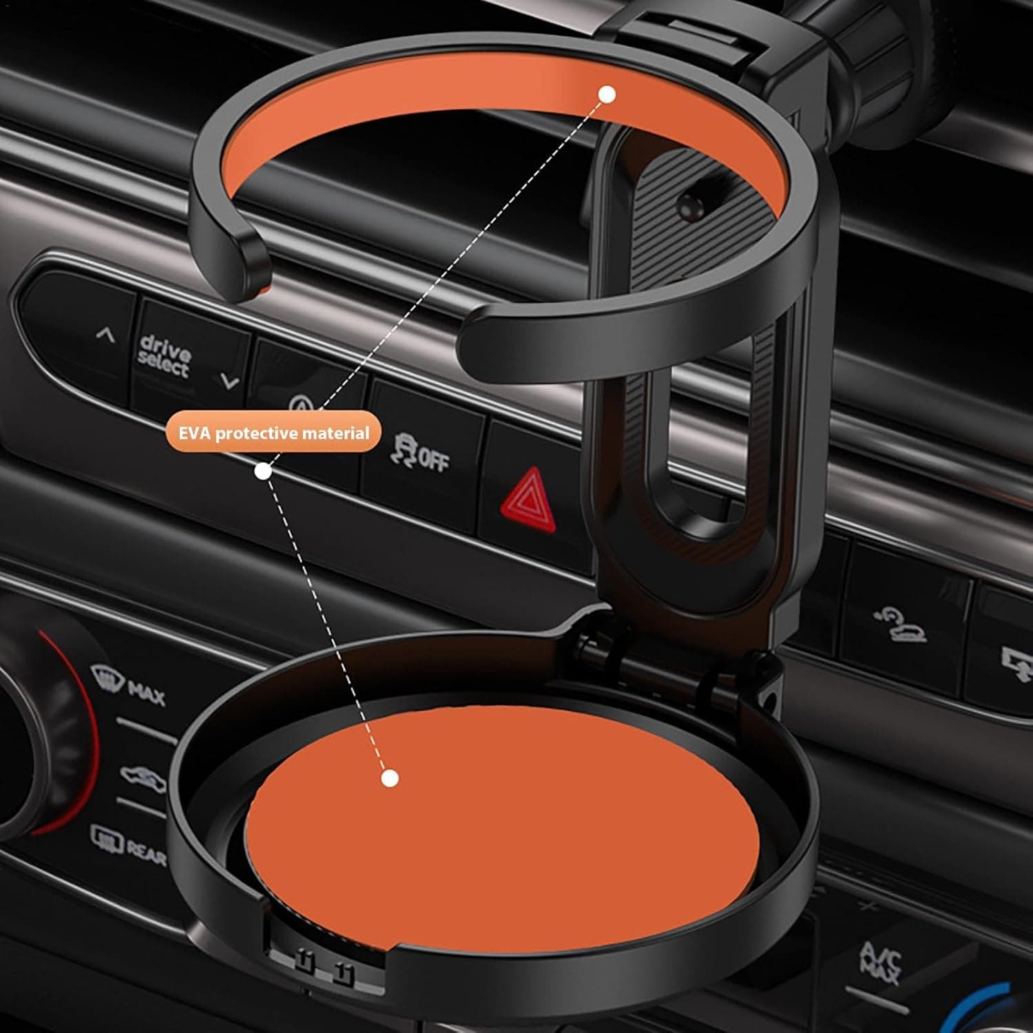 Foldable Car Cup Holder Expander  Safe Driving view 2