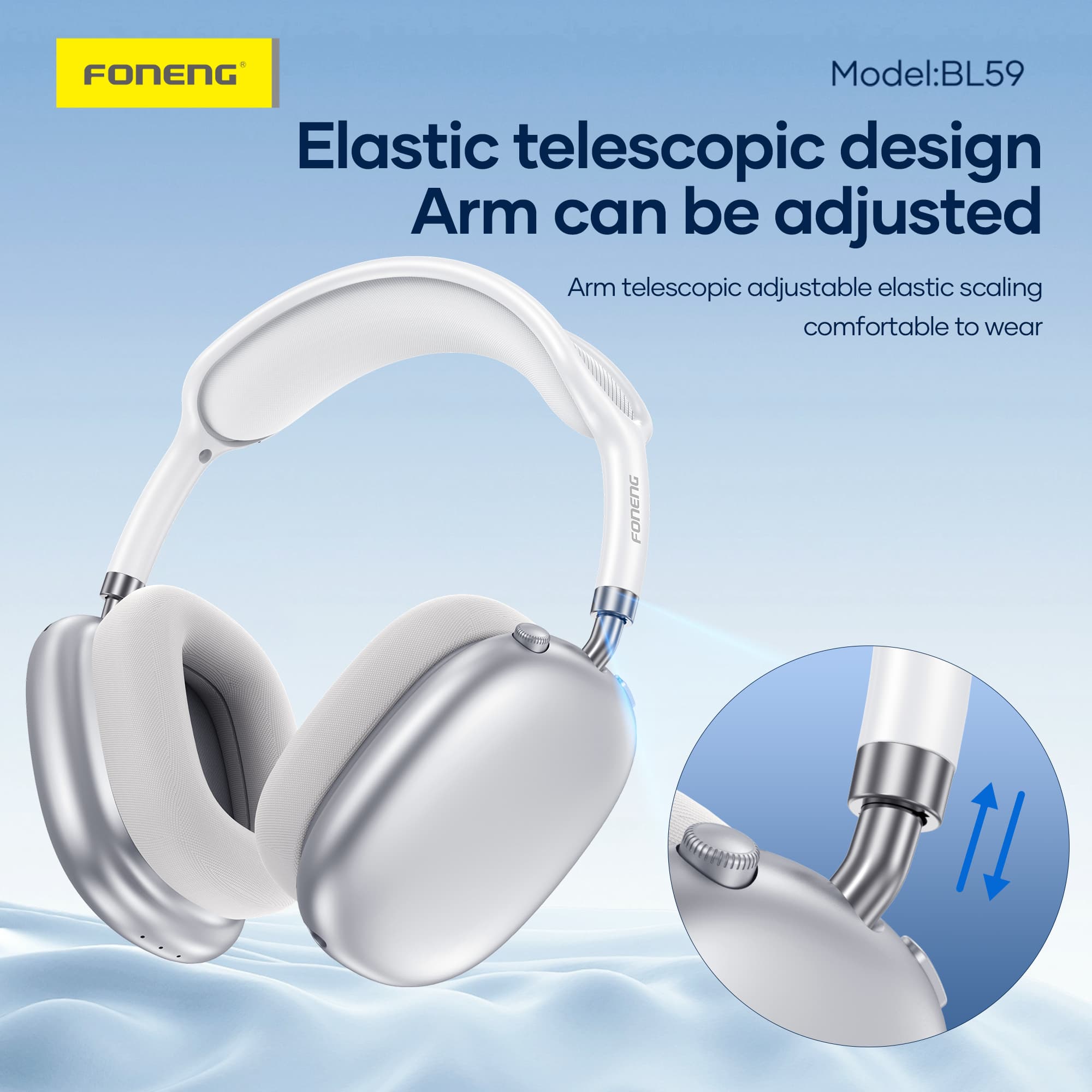 Foneng BL59 ANC Noise Canceling Bluetooth Headphone view 2
