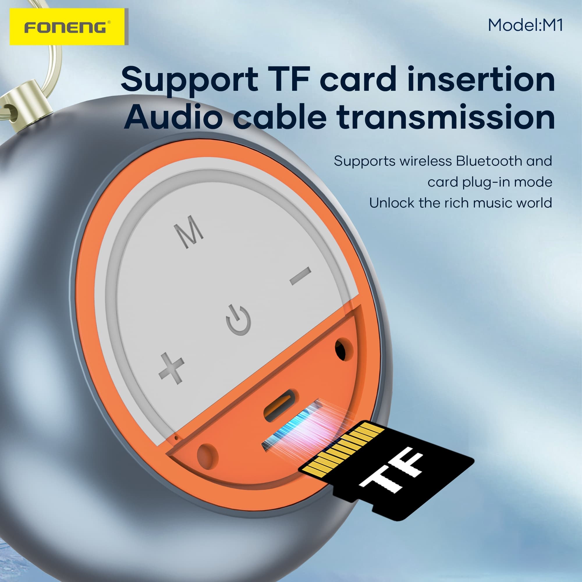 Foneng M1 Portable IP67 Waterproof Metal Bluetooth Speaker view 4