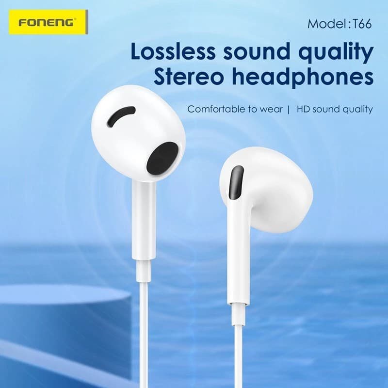 Foneng T66 Semi In 3.5mm Ear Earphone view 1
