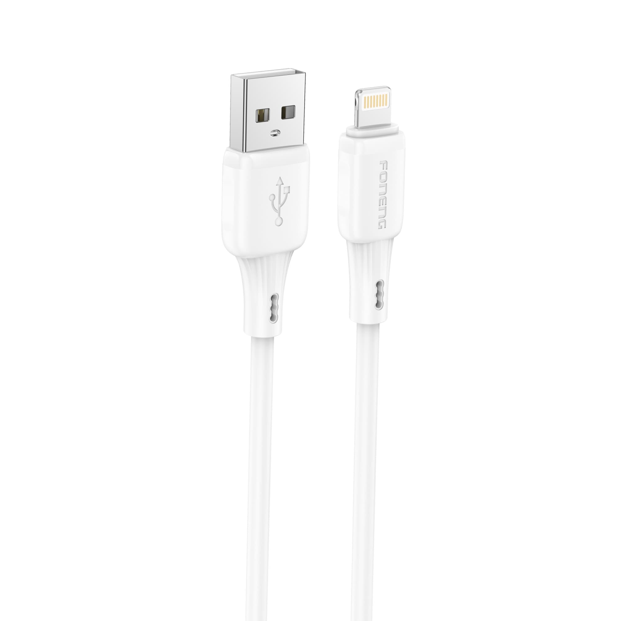 FONENG X120 1M Silicone USB to iPhone Data Cable (2.1A) view 1