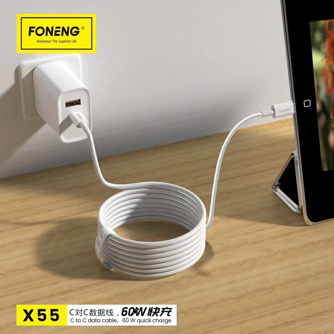 Foneng X55 60 Watt 2 Meter USB-C To USB-C Cable view 2